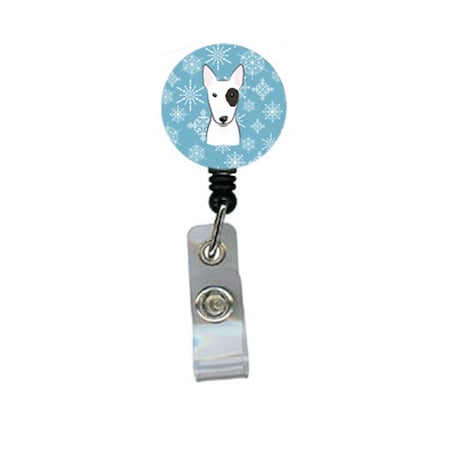 Teachers Aid Snowflake Bull Terrier Retractable Badge Reel TE55697